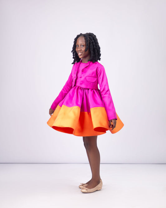 THE ELODIE SET – Dual-Color  Gown & Jacket