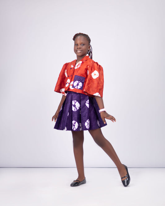 THE ARA SET - Adire Skirt & Jacket Set