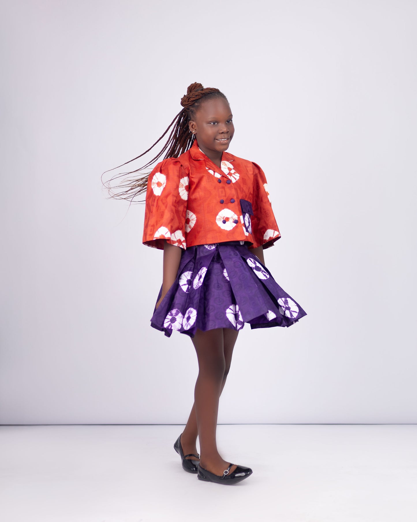 THE ARA SET - Adire Skirt & Jacket Set