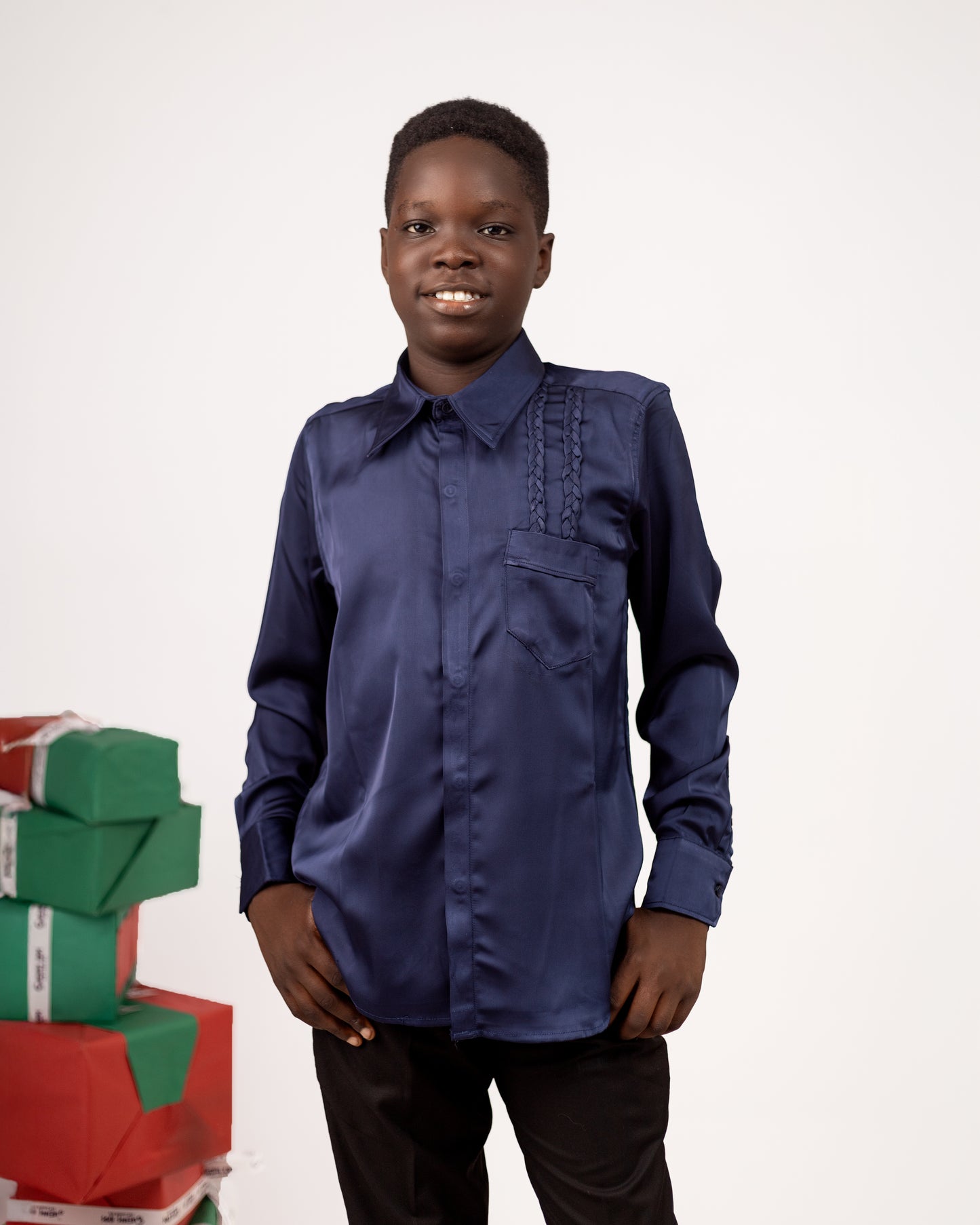 THE BRAIDED POCKET SHIRT β Long Sleeve Button-Down Shirt