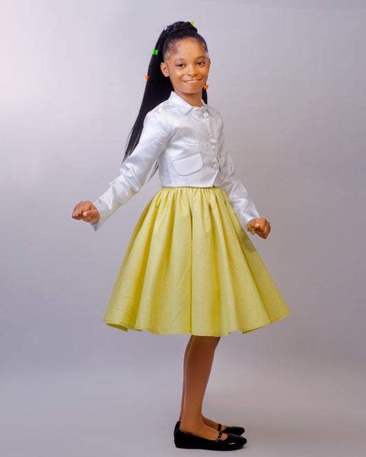 THE GRACE SET-  Princess Gown & Scalloped Jacket