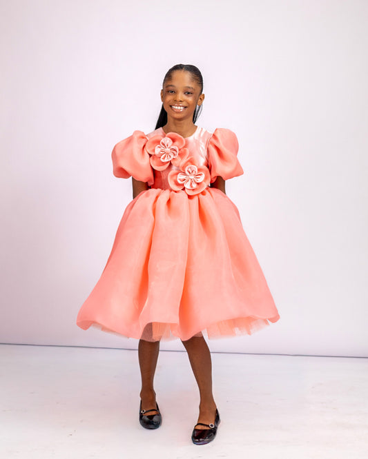 THE REGAL GARDEN DRESS – Velvet & Organza Gown with Statement Florals