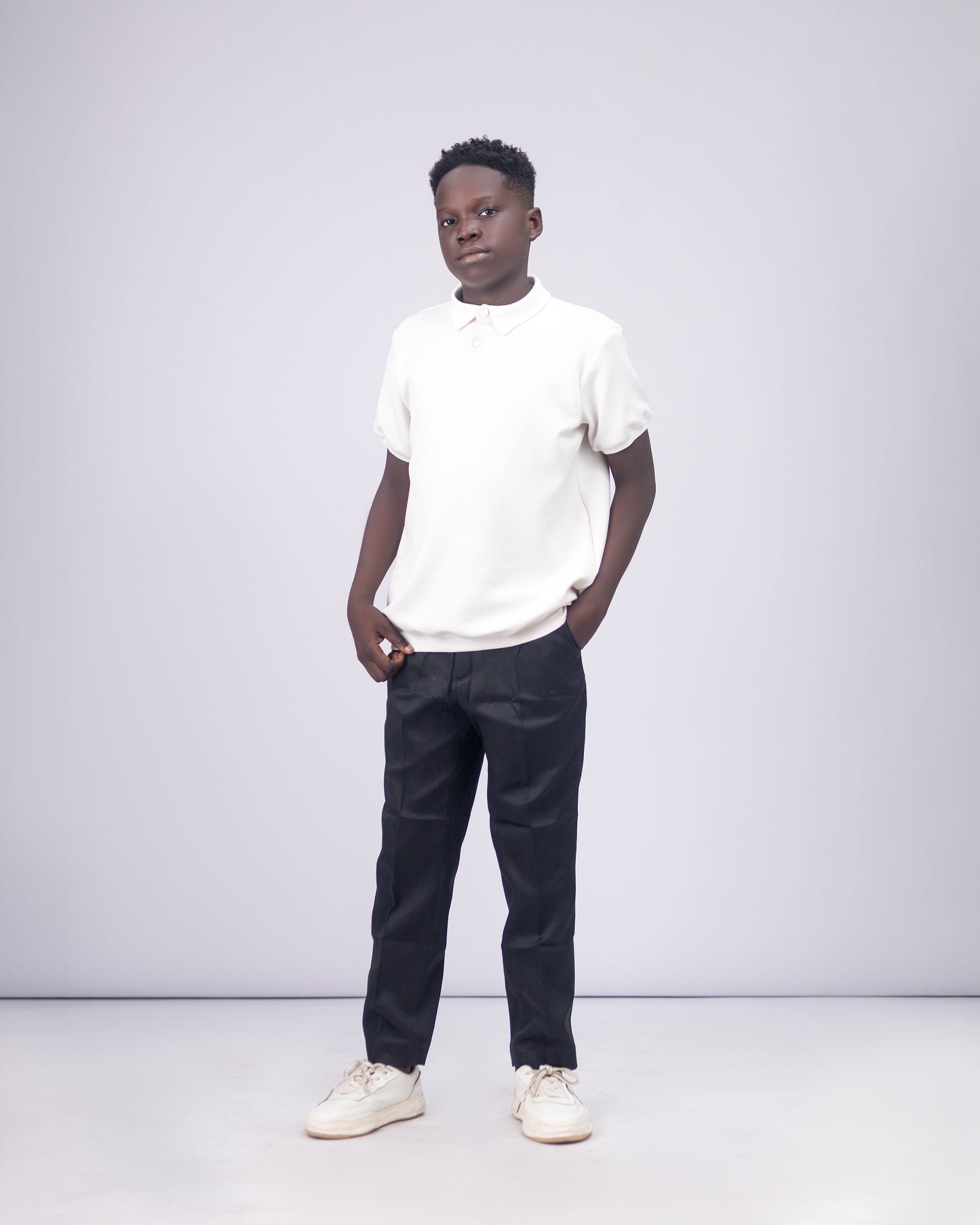 COTTON TEXTURED POLO SHIRT IN CREAM - THE SUNDAY POLO