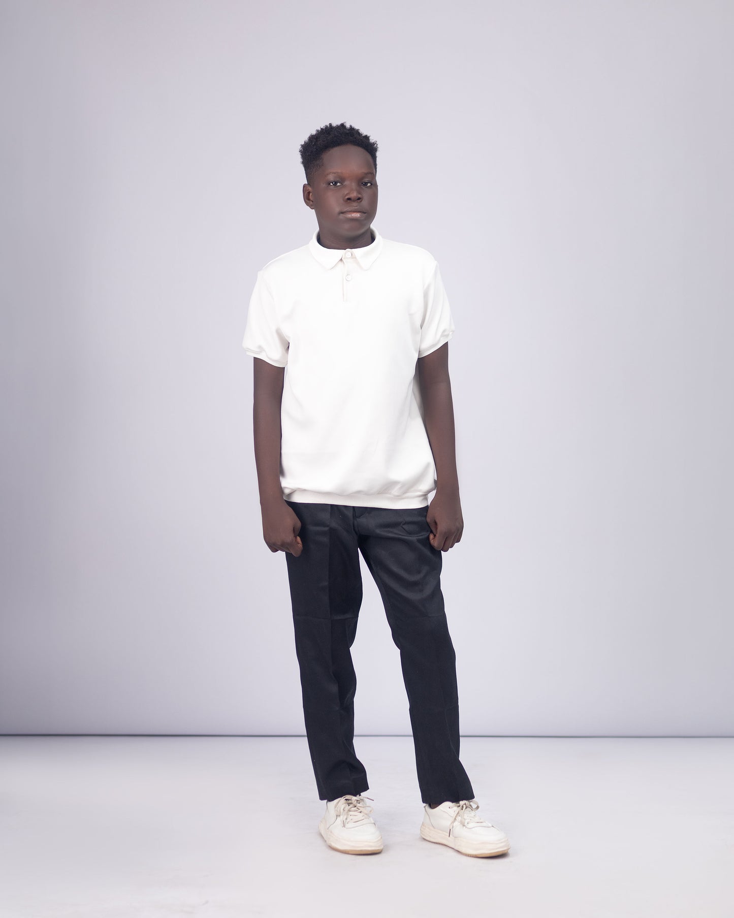 COTTON TEXTURED POLO SHIRT IN CREAM - THE SUNDAY POLO