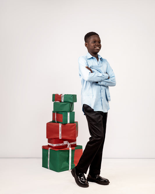 THE OVERLAP BRAIDED SHIRT –  Long Sleeve Button-Down Shirt