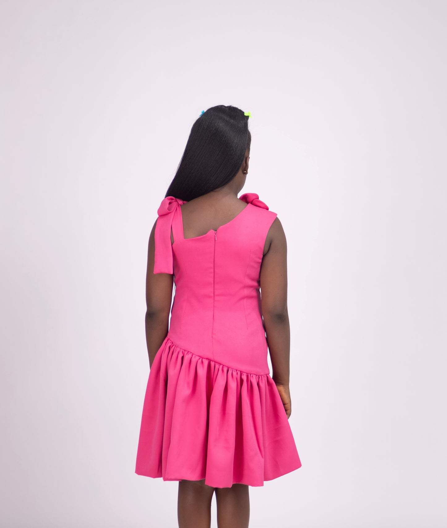 THE BLOOM DRESS – Striped Cotton Dress with Floral Neckline