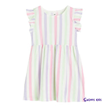 Load image into Gallery viewer, H&amp;M Mint green/Striped Cotton jersey dress
