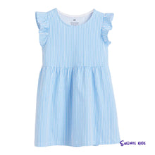 Load image into Gallery viewer, H&amp;M Blue/Striped Cotton jersey dress
