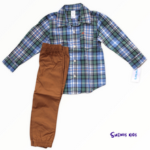 Load image into Gallery viewer, Carters 2-Piece Plaid Button-Front Shirt &amp; Pant Set - Children&#39;s Clothing Store - Suenos Kids
