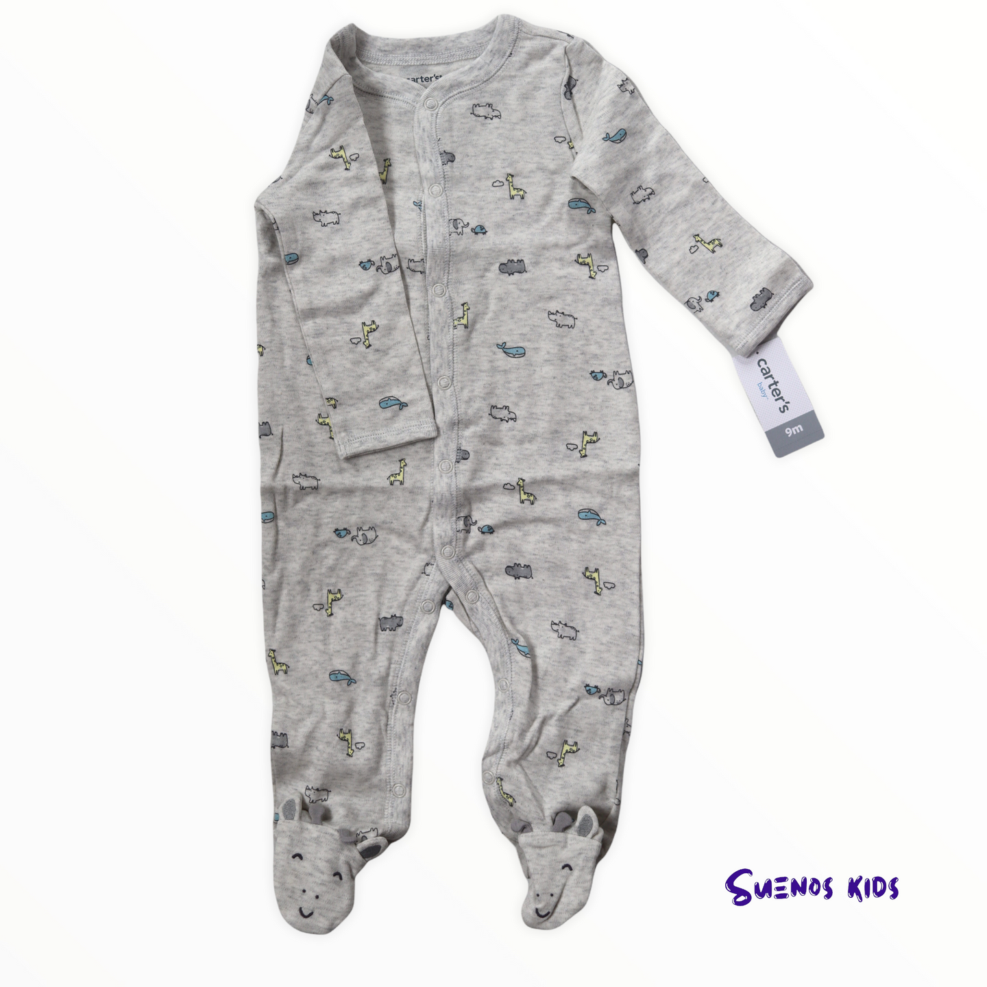 Giraffe Cotton Snap-Up - Children's Clothing Store - Suenos Kids