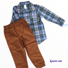 Load image into Gallery viewer, Carters 2-Piece Plaid Button-Front Shirt &amp; Pant Set - Children&#39;s Clothing Store - Suenos Kids
