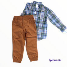 Load image into Gallery viewer, Carters 2-Piece Plaid Button-Front Shirt &amp; Pant Set - Children&#39;s Clothing Store - Suenos Kids
