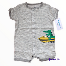 Load image into Gallery viewer, Carters Alligator Snap-Front Romper - Children&#39;s Clothing Store - Suenos Kids
