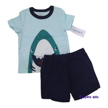 Load image into Gallery viewer, Carters 2-Piece Shark Tee &amp; Short Set - Children&#39;s Clothing Store - Suenos Kids
