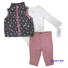 Load image into Gallery viewer, Carters 3-Piece Polka Dot Little Vest Set - Children&#39;s Clothing Store - Suenos Kids
