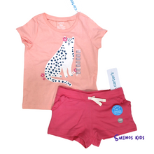 Load image into Gallery viewer, Carters Leopard Jersey Tee and pull on shorts - Children&#39;s Clothing Store - Suenos Kids
