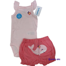 Load image into Gallery viewer, Carters 2-Piece Flutter Bodysuit &amp; Short Set - Children&#39;s Clothing Store - Suenos Kids
