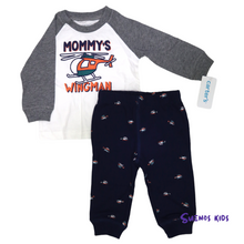 Load image into Gallery viewer, Carters 2-Piece Mommy&#39;s Wingman Tee &amp; Jogger Set - Children&#39;s Clothing Store - Suenos Kids
