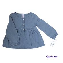 Load image into Gallery viewer, Carters 2-Piece Chambray Top &amp; Floral Legging Set - Children&#39;s Clothing Store - Suenos Kids
