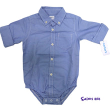 Load image into Gallery viewer, Caters Oxford Button-Front Bodysuit - Children&#39;s Clothing Store - Suenos Kids
