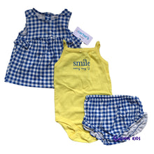 Load image into Gallery viewer, Carters 3-Piece Gingham Little Short Set - Children&#39;s Clothing Store - Suenos Kids
