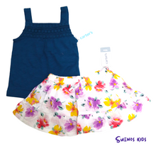 Load image into Gallery viewer, Carter&#39;s Mixed Set Crochet Slub Tank and Floral Skort - Children&#39;s Clothing Store - Suenos Kids
