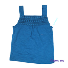 Load image into Gallery viewer, Carter&#39;s Blue Set Crochet Slub Tank and Floral Skort - Children&#39;s Clothing Store - Suenos Kids
