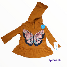 Load image into Gallery viewer, Carters Butterfly Jersey Hooded Tee and pullover pants - Children&#39;s Clothing Store - Suenos Kids
